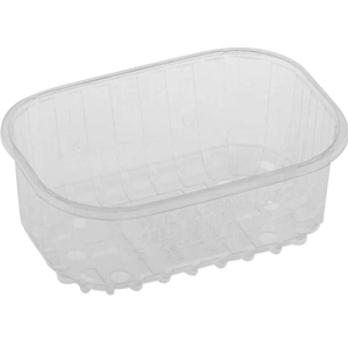 Fruit plastik bak z.d. 1kg. 100st.