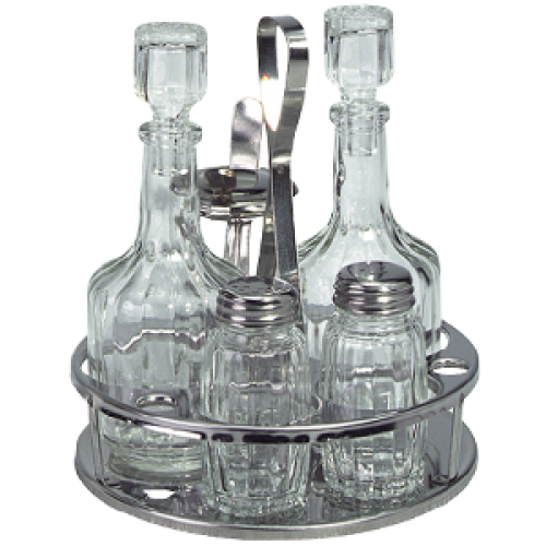 Menage set 5 delig glas