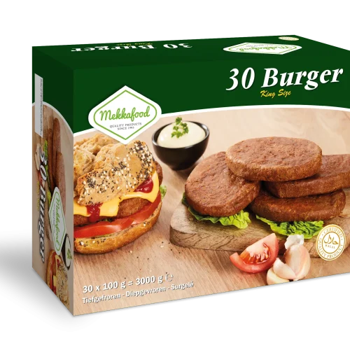 Hamburger rund 30x100gr Mekkafood