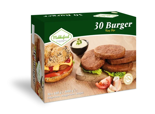 Hamburger rund 30x100gr Mekkafood
